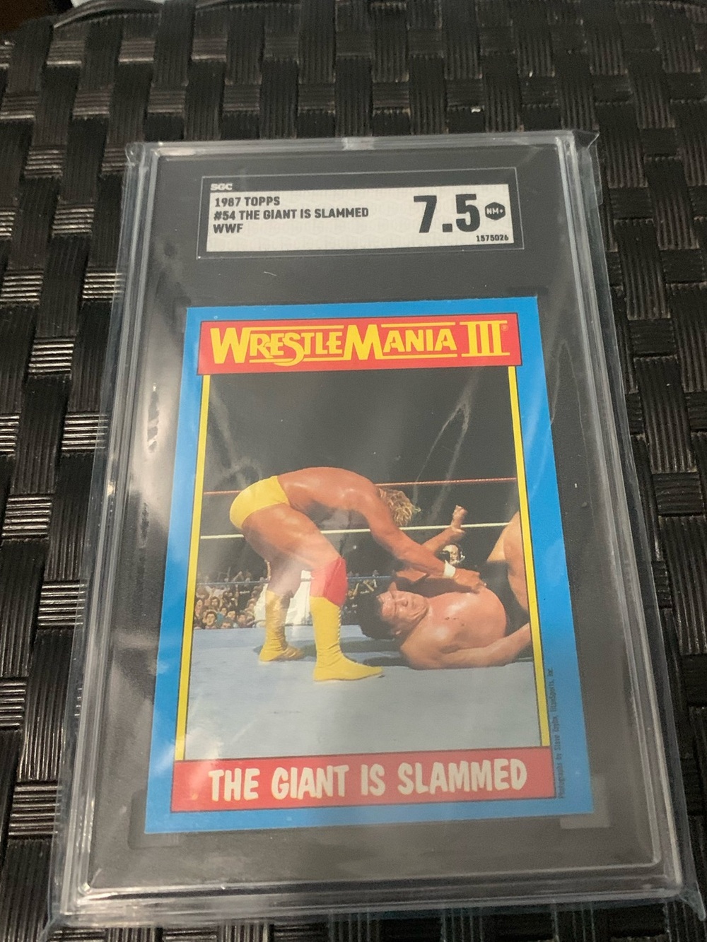 1987 TOPPS WWF #54 HULK
HOGAN ANDRE THE GIANT SGC 7.5
